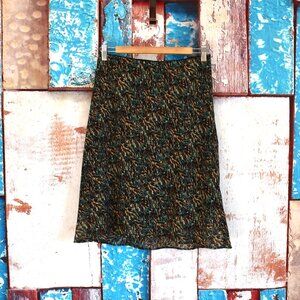 Women's George Skirt Camouflage Casual Pull On SIZE 8 Brown Multicolor
